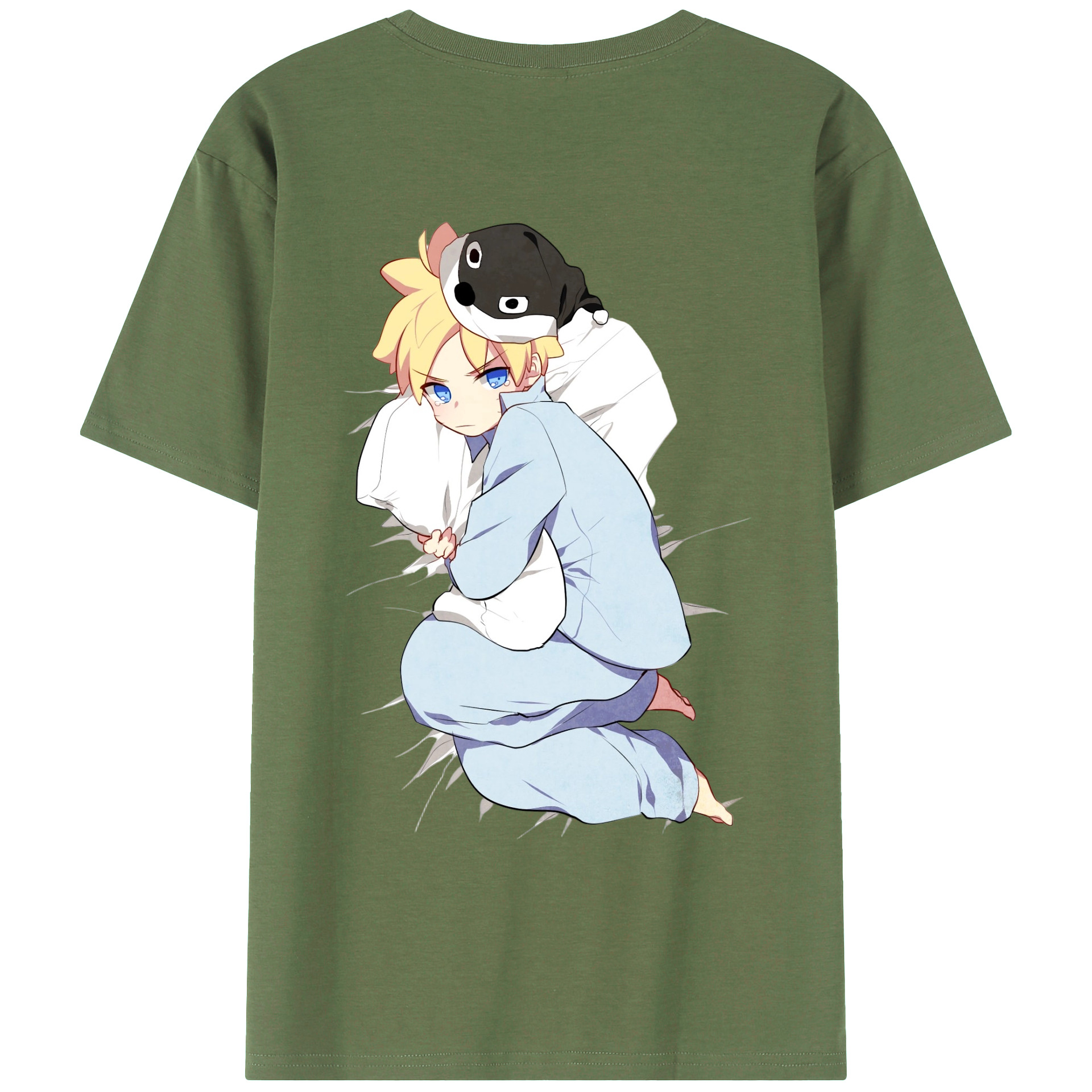 （画像用） NARUTO -ナルト- うずまき ナルト Uzumaki Naruto 綿100％ メンズ半袖Tシャツ（バックプリント） 通気性